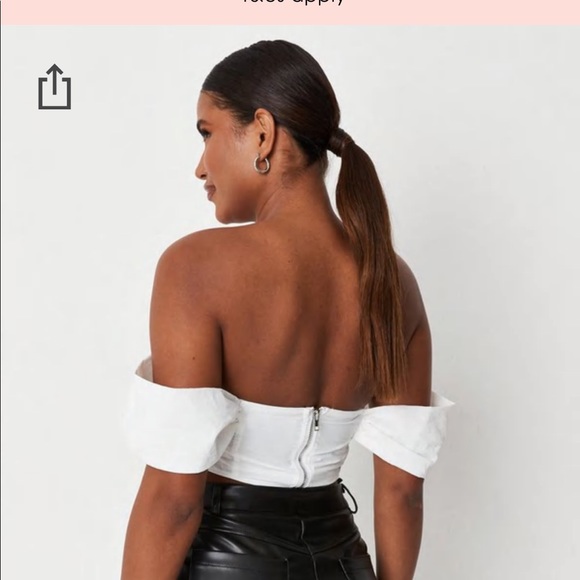 NWT Missguided - sleeveless extreme ruched bardot corset top. - Picture 4 of 4